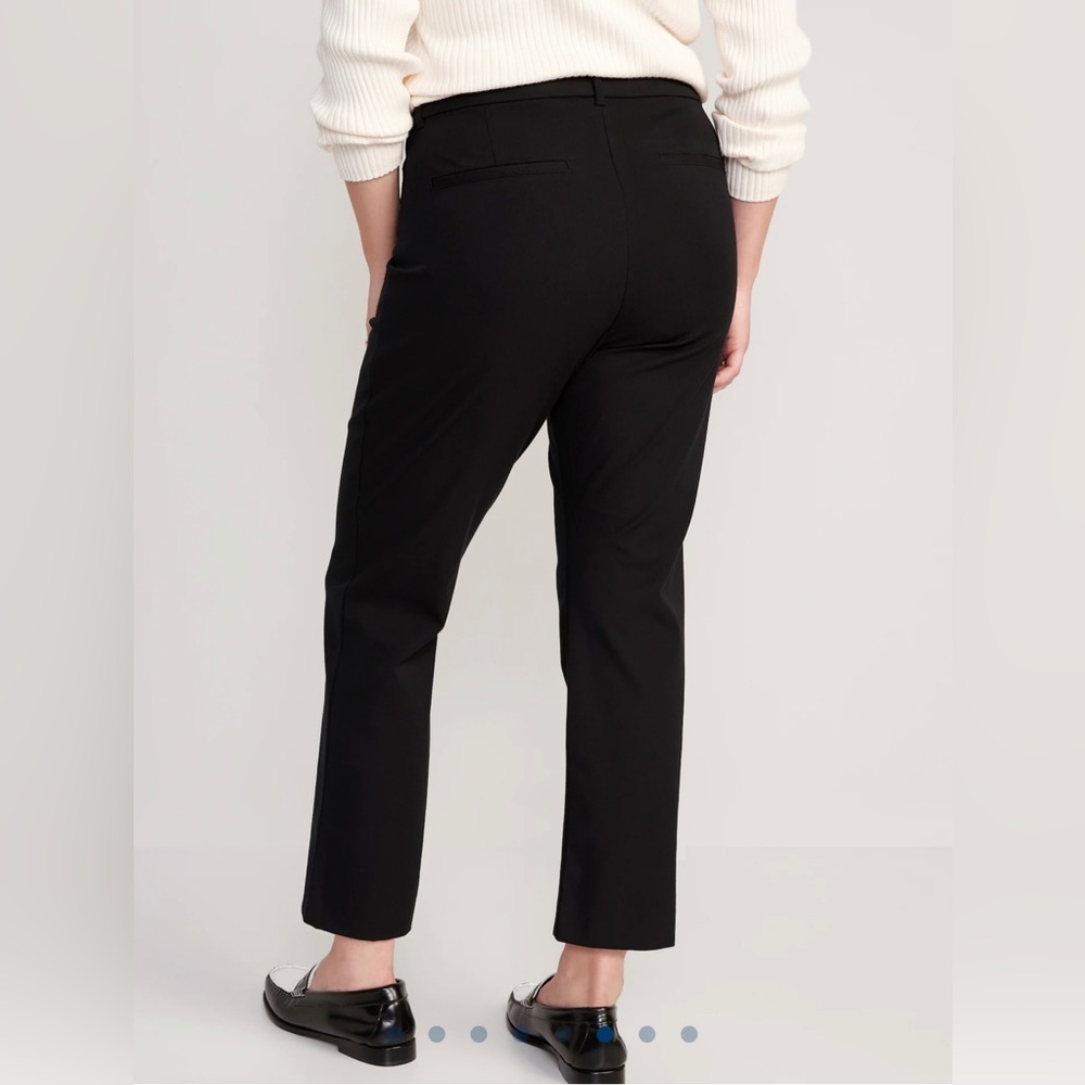 🆕 Old Navy Women’s High-Waisted Pixie Straight Ankle Pants Black 14 Tall Large - Picture 5 of 15